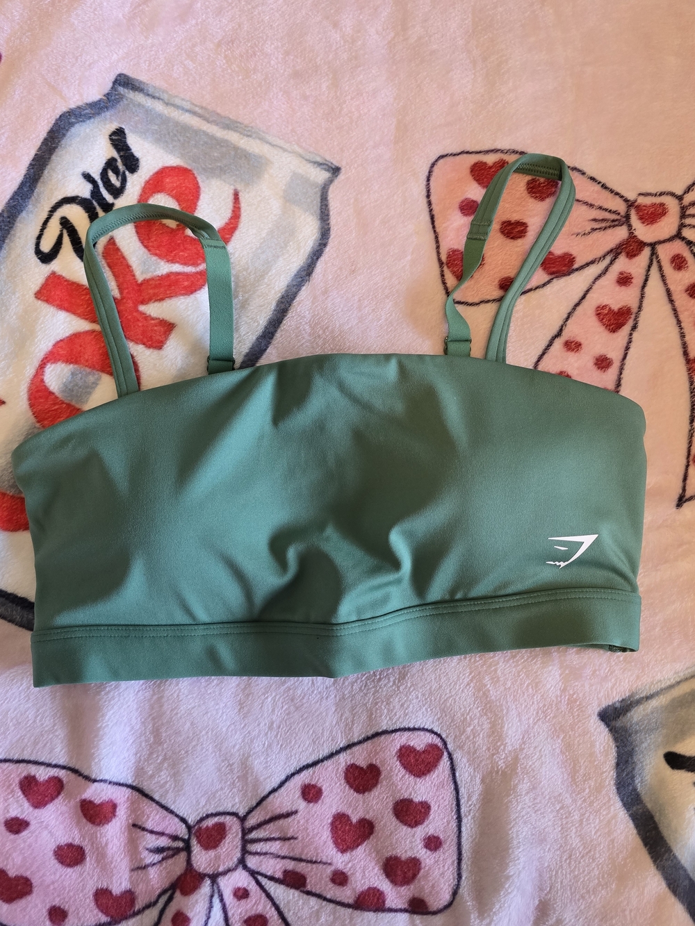 Gymshark Green Strapless Sports Bra